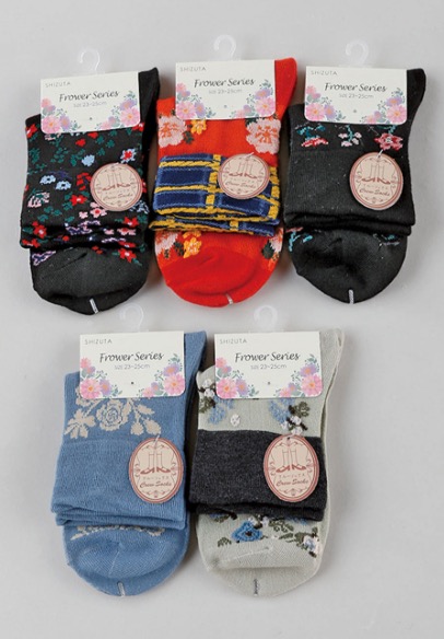 婦人綿混フラワーコーデAクルー１P　100足入り 1003930791