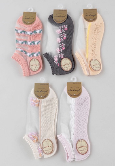 婦人　シースルースニーカー（カラー）100足入り 1003934381