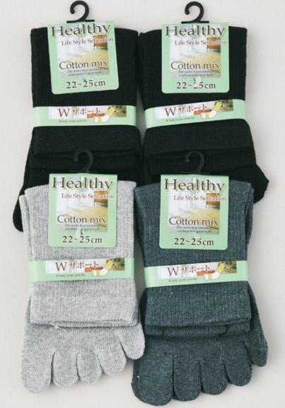 婦人5本指ソックス（Wサポート）　100足入り 1002000251