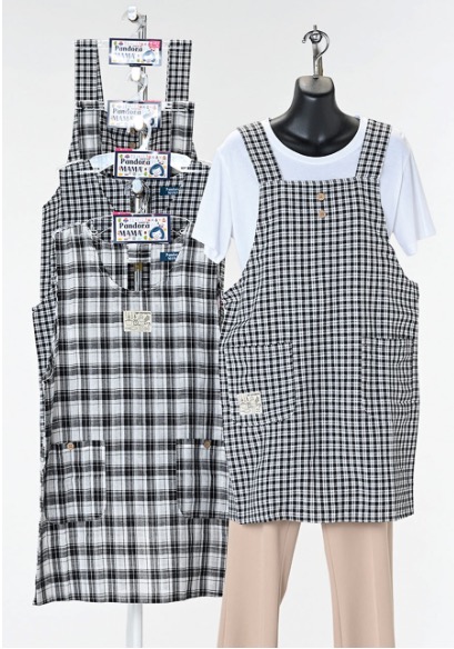 先染め格子H・ラン型込エプロン　2セットサイズ　30枚入り