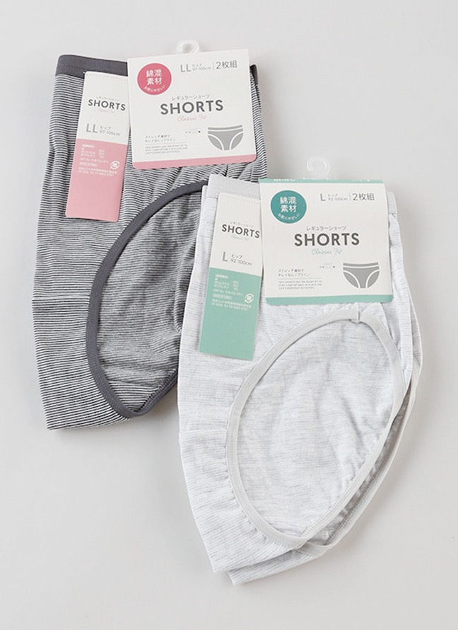 レディス　綿混ショーツ2種