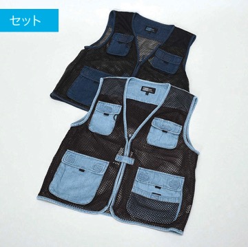 紳士　デニムそうメッシュベスト　20枚入り 470313