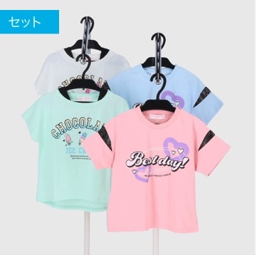 女児小寸　Tシャツ2柄　12枚入り 470256