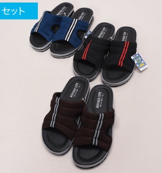 特価！紳士　Ｅメッシュサンダルライン　20足入り 471554