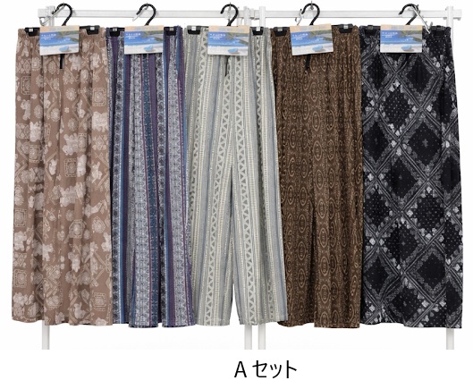 レディース　天竺プリントりらパン　ロング　Ａ/Ｂ/Ｃ　30枚入り 1003702321・1003702331・1003702241