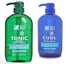 熊野油脂 馬油　トニック リンスインシャンプー/クールボディソープ　16個入り 4582400833359・4582400830129