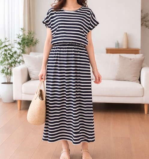 先染めボーダーワンピース　15枚入り 1004031051