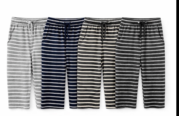 婦人天竺ボーダー7分丈パンツ　24枚入り 1003696011