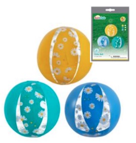デイジー柄ビーチボール　50cm　24個入り 53174