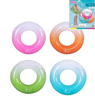 グレイディエントゼリー柄浮き輪　90cm　24個入り 35100