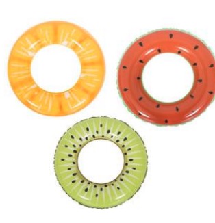 フルーツ柄浮き輪　90cm　24個入り 35277