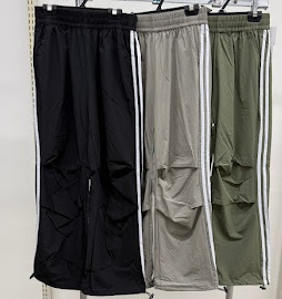 レディース　ドロスト付きナイロンパンツ　2本ライン　16枚入り 1003941671