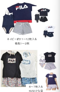 婦人　PERSONS　FILA４点水着　ネイビー多め　20枚入り 1003838131