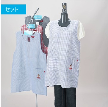 先染めサッカーラン柄エプロン　20枚入り 343192