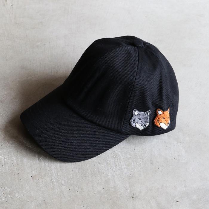 【MAISON KITSUNE】メゾンキツネ　メンズ・レディース　ダブル ボールド フォックスヘッド キャップ　帽子　 1個から購入可能！ OM611CFWW0096