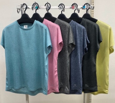 【S-3】杢天竺フィットネス　UV・DRYビックドルマンTシャツ　　20枚入り 1003701191