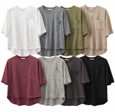 天竺無地　ビッグTシャツ　ポケ付き　30枚入り 1003696561