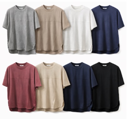 天竺無地　ビッグTシャツ　胸切替　30枚入り 1003696541