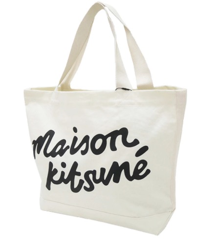 MAISON KITSUNE　ハンドライティングトートバッグ　1個から購入可能！ OW05124WW9042
