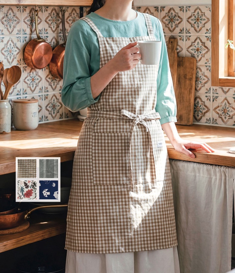 インド綿前結びエプロン　20枚入り 1003467601