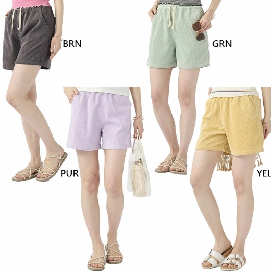 【OP】オーシャンパシフィック　レディース　水陸両用　ライスコーデュロイショーツ　全4色アソート　20枚入り 523754