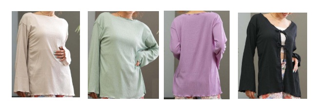 【OP】オーシャンパシフィック　レディース　2WAY　リボンデザイン　長袖　UVケアラッシュガード　全4色アソート　20枚入り 524453