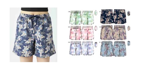 【RUSTY】ラスティ　レディース　 フラワー総柄 水陸両用 ボードショーツ ハーフパンツ　全6色アソート　20枚入り 925400
