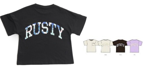 【RUSTY】ラスティ　キッズ　BIGロゴ　半袖Tシャツ　全3色アソート　20枚入り 981501