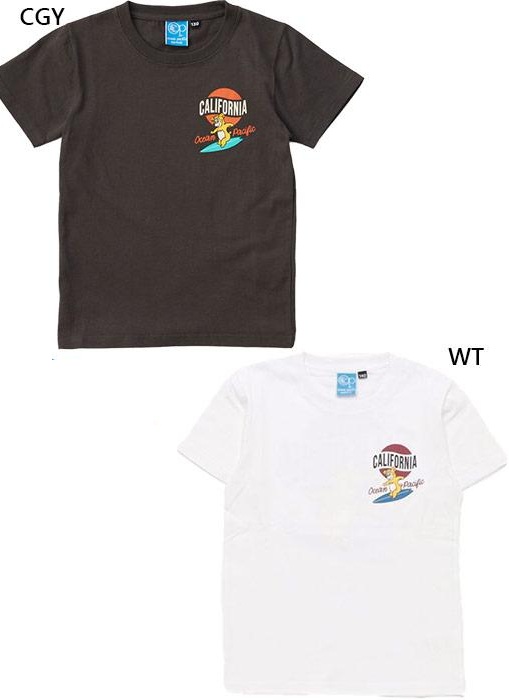 【OP】オーシャンパシフィック　キッズ　カリフォルニア ベアー　半袖Tシャツ　全2色アソート　20枚入り 565501
