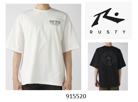 【RUSTY】ラスティ　メンズ 　水陸両用　半袖　Tシャツ　全2色アソート　20枚入り 915520・915521・915522