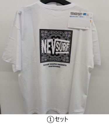 【NEVSURF】紳士　綿天竺バックPt半Tシャツ　①/②　12枚入り 1004001501・1004001511