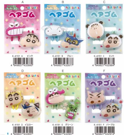 クレヨンしんちゃん　立体ヘアゴム　60個入り 1003462741