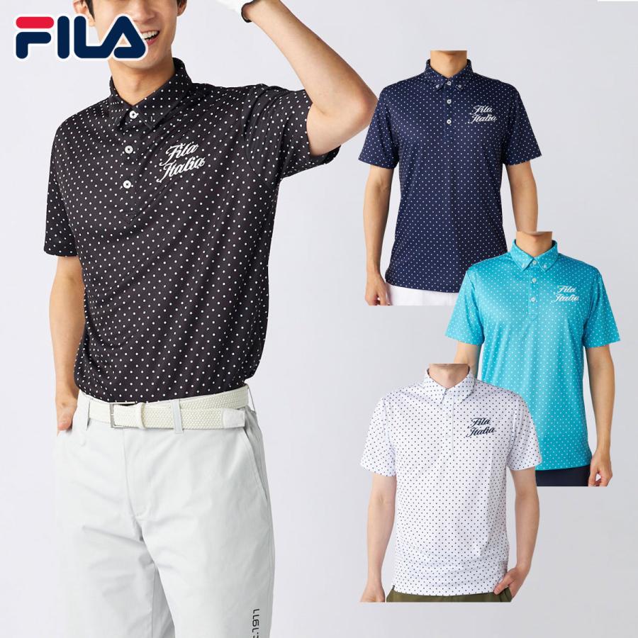 【FILA GOLF】フィラゴルフ　総柄　半袖ポロシャツ　全4色アソート　20枚入り 744679