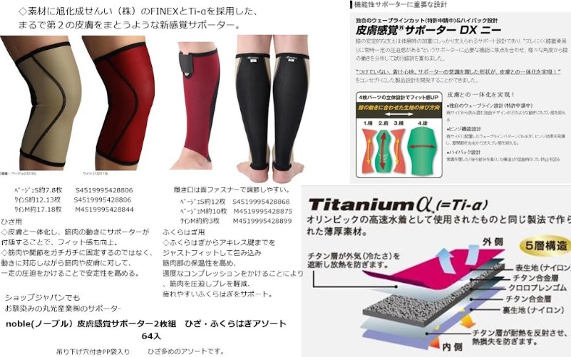 皮膚感覚サポーターDX　ひざ用(多め)、ふくらはぎ用アソート　64個入り