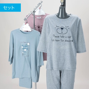 婦人7分袖天竺Tスーツ　12枚入り 353145