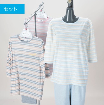 婦人7分袖天竺Tスーツ　12枚セット 353146