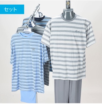 紳士　半袖天竺Tスーツ　12セット入り 353174