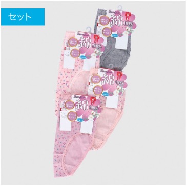 ２P綿100％　針抜きプリントショーツ　30枚入り 353222