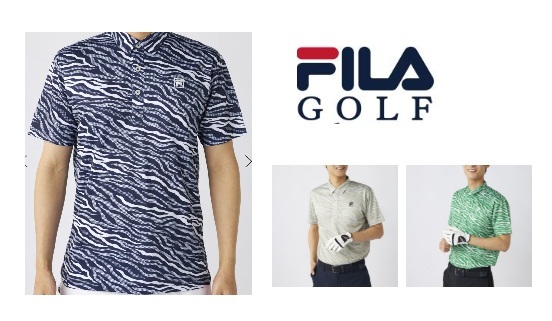 【FILA　GOLF】フィラゴルフ　半袖　総柄ポロシャツ　全3色アソート　20枚入り 744678