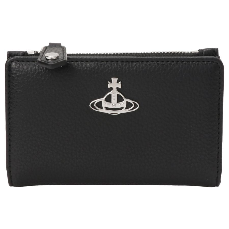 【Vivienne Westwood】ヴィヴィアンウエストウッド 　レディース　PU GRAIN SLIM FLAP CARD　ミニ財布　1個から購入可能！ 51110038 S000D