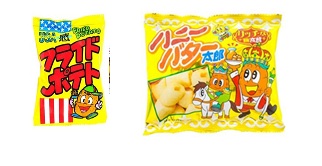 菓道　ハニーバター太郎/フライドポテト　1800個入 4971749112063・4971749110601