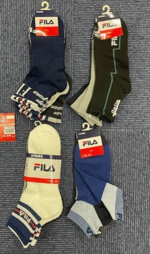 紳士　FILA　パイルショート3P　30個入 1003799721