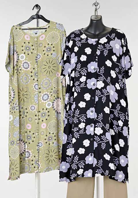 前開きプリントレーヨン　ワンピース　20枚入り  1004030691