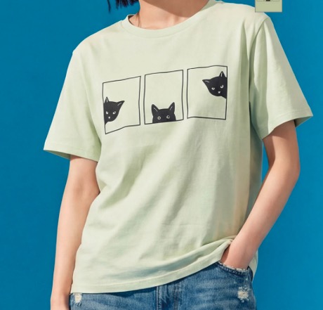 ひんやり　コットンネコ柄Tシャツ　24枚入り  1003711811