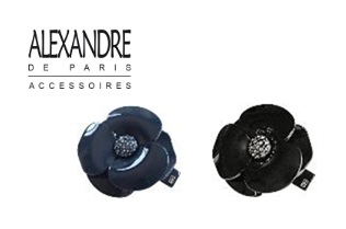 【 ALEXANDRE DE PARIS】アレクサンドル ドゥ パリ　TIMELESS - LES CAMELIAS - CAMELIA A. - BARRETTE AUTO 6CM 　ヘアアクセ　全2色　1個から購入可能！ AA6-1935-29