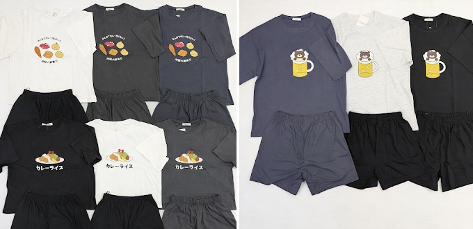 レディース　天竺半袖Ｔショートパンツセットアップ　おもしろアソート　24枚入 1003710491