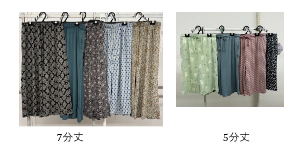レディース　5分丈/7分丈/9分丈　ブルガリパンツ　30枚入 1003992791・1003941461・1003941471・1003992841