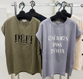 【CHO】レディース　半袖ロゴパールデザインTシャツ　12枚入 1004075741
