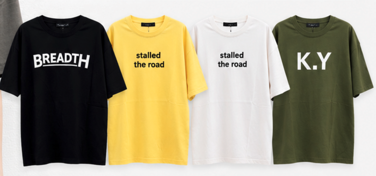 ロゴプリント柄　アソートワイドTシャツ　24枚入り  1003680001