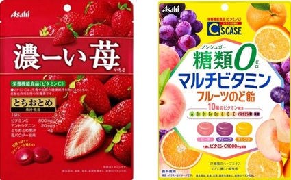 アサヒグループ食品　濃ーい苺/シーズケース 糖類０マルチビタミンのど飴　2種アソート　480個入り 4946842527373・4946842540754